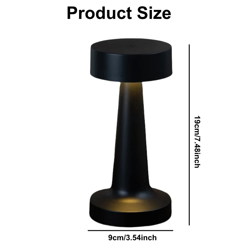 LED Tischlampe | 3 Lichtfarben | Touch-Dimmer | USB-C Wiederaufladbar