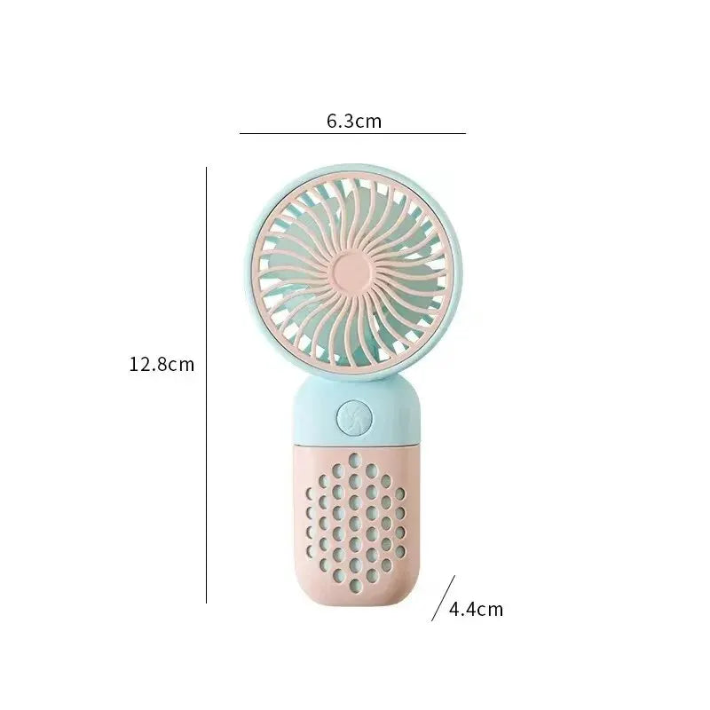 BriseBär Mini Handventilator | Tragbar & Wiederaufladbar | Leise & Duftfunktion | Pastellfarben