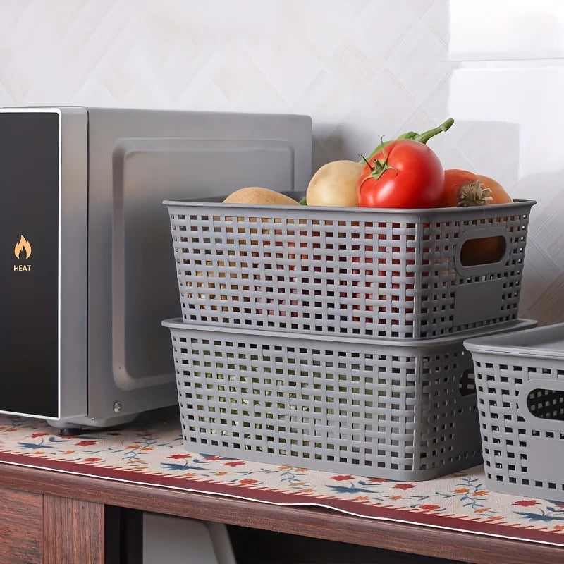 Organivo Aufbewahrungskörbe mit Deckel | Stapelbare Kunststoffboxen im modernen Design | Belüftete Ordnungsbox für Büro, Schlafzimmer & Kinderzimmer