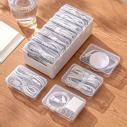 Kabelbox-Set WireNest DuoBox | Kabel- & Ladegeräte-Organizer | Robust & platzsparend | Für Büro & Zuhause