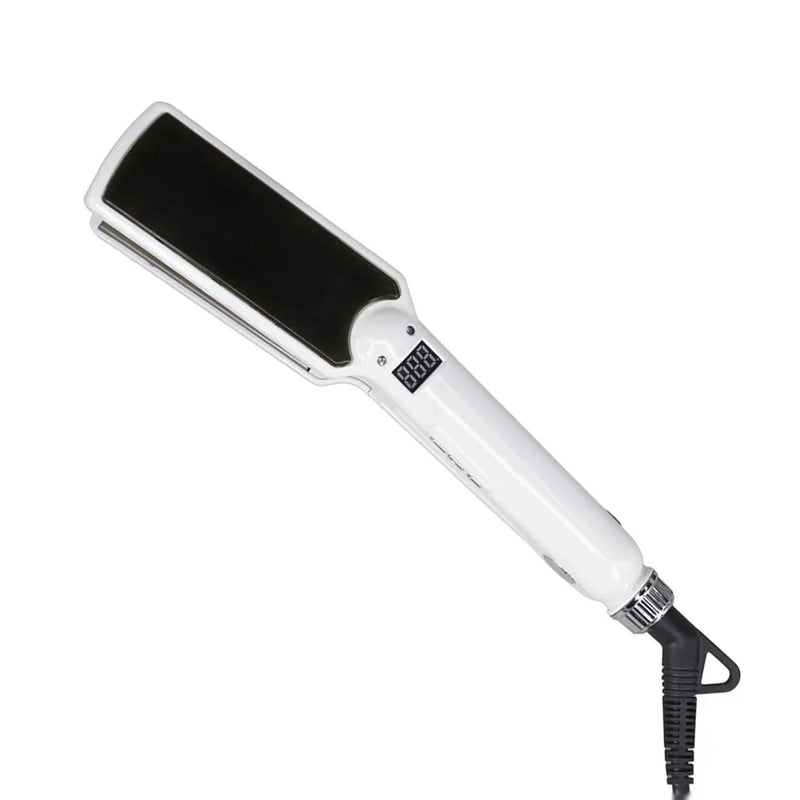 Glätteisen TITANEA PRO | Breite Nano-Titanplatten | 50–249 °C | LED-Display & Dual-Spannung | 25×4,3×3,5 cm