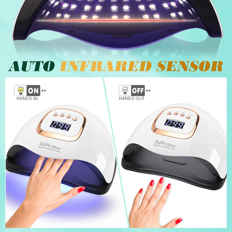 UV-LED Nagellampe NailRadiant Pro 81 | 81 LEDs | 4 Timer-Modi | Smart Sensor & Painless-Technologie | Für UV & LED Gel