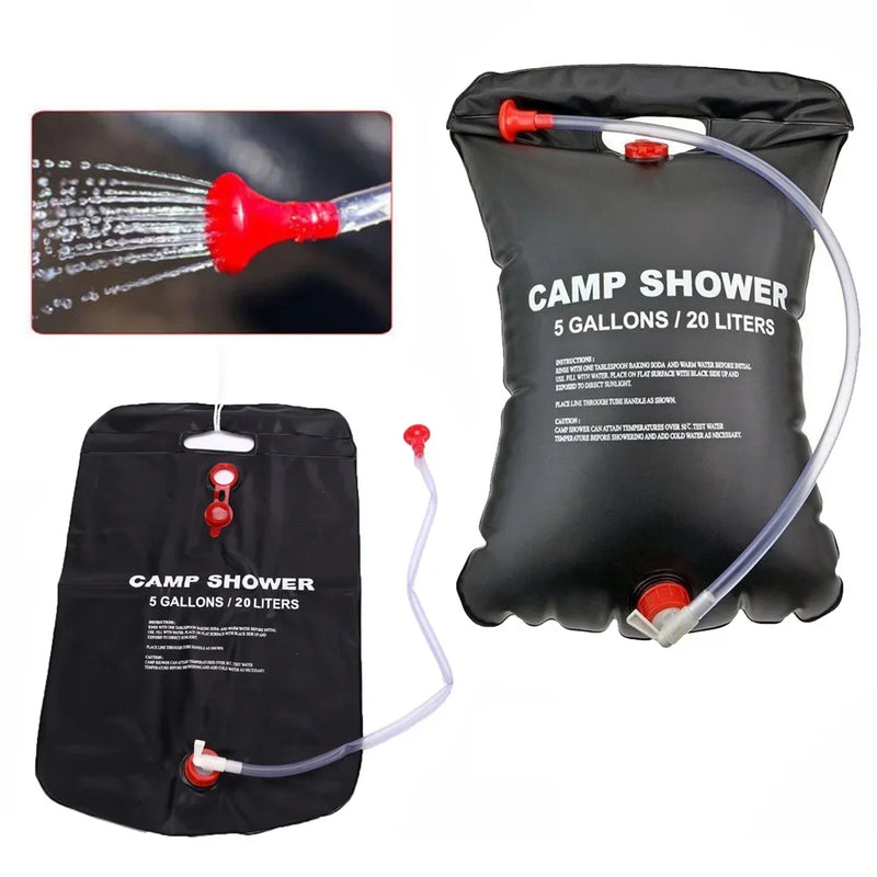 ThermoCamp 20 Duschsack 20L | Faltbar & Outdoor-geeignet | Bis zu 48 °C Wassertemperatur | Für Camping & Reisen