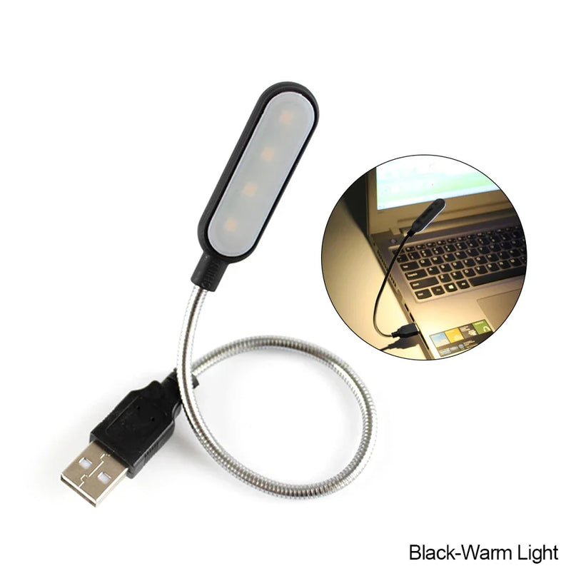 FlexiBeam USB LED Leselampe | Flexibler Schwanenhals | Wiederaufladbar & Energiesparend | Warm- & Kaltweiß | Für Laptop, PC & Powerbank