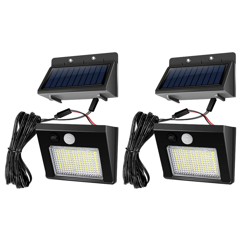 SOLARLUXX LED Gartenstrahler | 32/48 LEDs | IP65 Solarlampe mit 1200 mAh Akku | Wasserdicht & Automatisch – Für Zaun, Hof & Terrasse