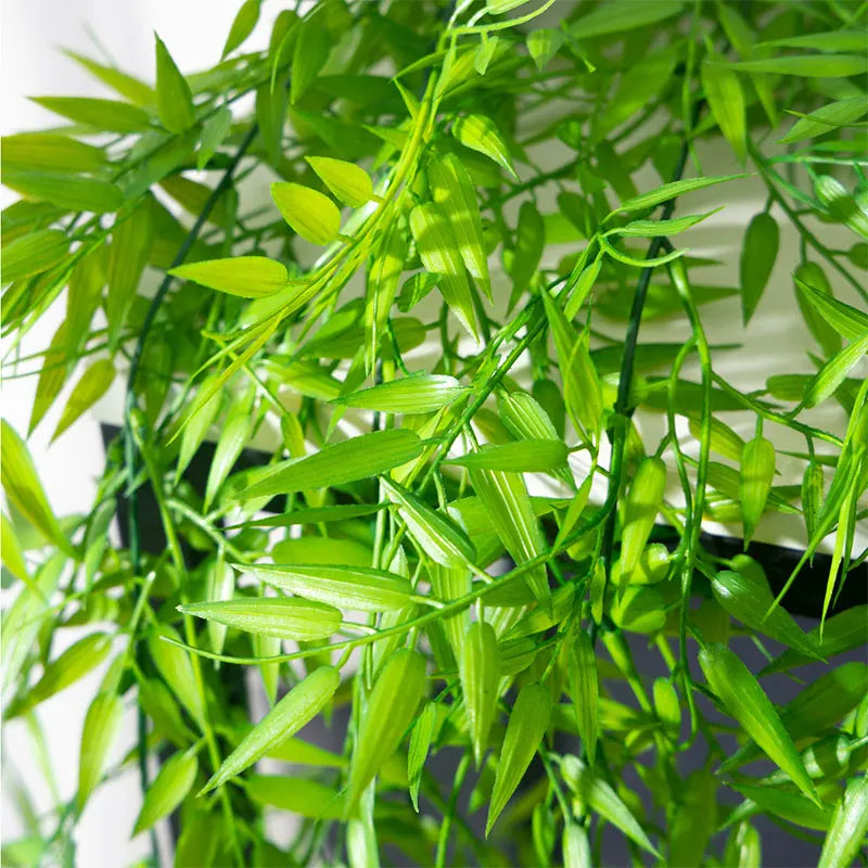Künstliche Hängepflanze | Tropische Bambus- & Weidenblätter | 80–105 cm | Wand- & Gartendeko