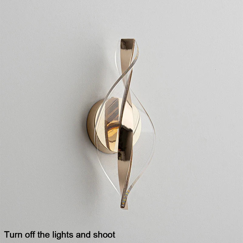 LED Wandleuchte NordGlow | Modernes Acryl & Metall Design | 3-Farb-Licht | Kreative Innenbeleuchtung für Wohnzimmer & Schlafzimmer