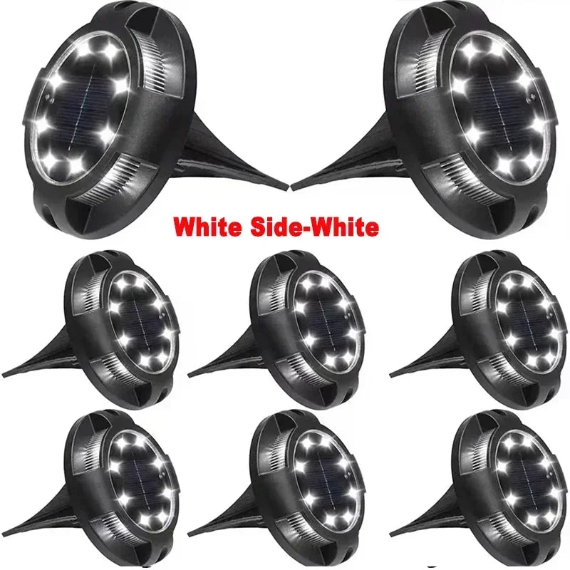 LumiTera GroundGlow 12 Solar-Bodenleuchte 12 LEDs | Edelstahl IP65 | Automatischer Dämmerungssensor | Für Garten, Terrasse & Wegbeleuchtung