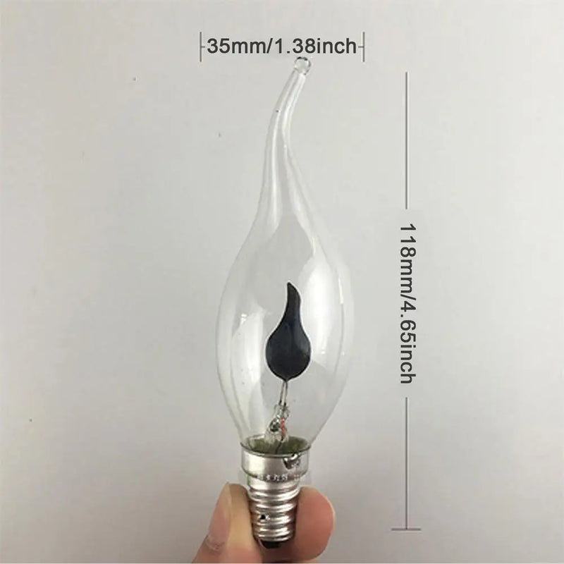 FlammaLux | LED Flammenkerze | Vintage Flackereffekt | E14 / E27 | Warmweiß