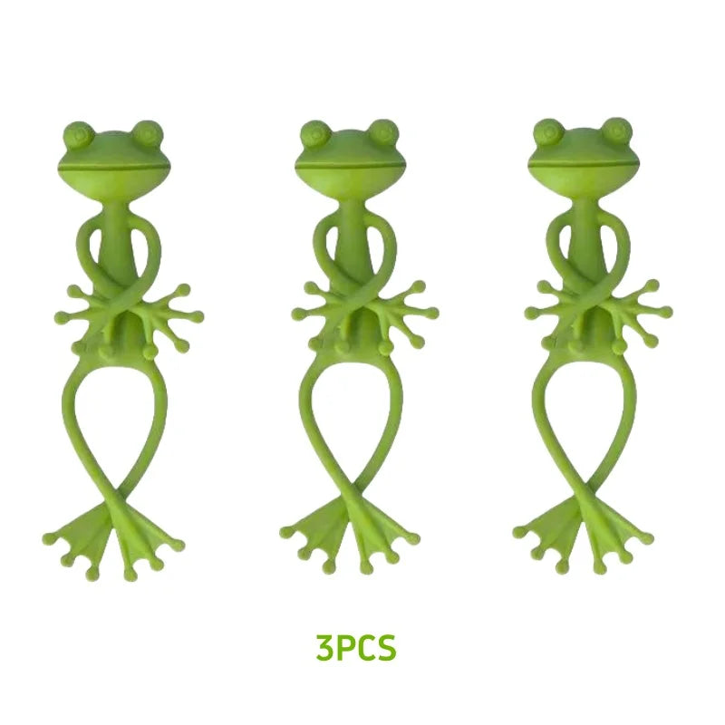 FrogClip Garden | Pflanzenhalter in Froschform | 13,5 × 6 cm | Für Garten & Topfpflanzen | 1–5 Stück