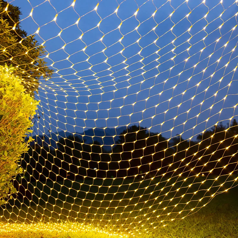 LED-Netz-Lichterkette Luminet | 96–320 LEDs | Warmweiß, Weiß & Bunt | 8 Leuchtmodi | 220V EU-Stecker | Für Weihnachten, Hochzeit & Garten