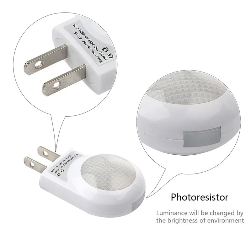 LumiShell Mini Nachtlicht | Mit Lichtsensor & EU-Stecker | Automatisches LED Wandleuchte | Weiches Warmlicht für Kinder- & Schlafzimmer