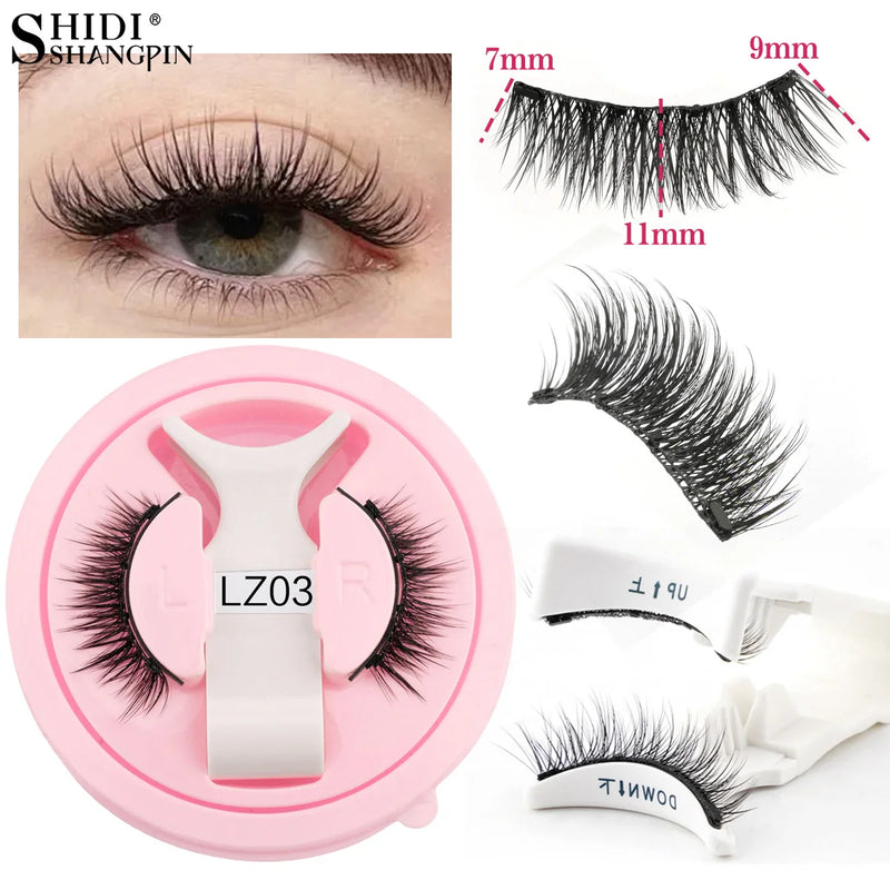 Magnetische Wimpern MagneLure Set | 1 Paar Wiederverwendbare Fake Lashes + Magnetische Pinzette | Handgemacht & Natürlich