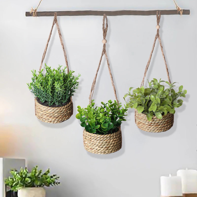 VerduraGreen Künstliche Eukalyptus & Rosmarin Pflanze | 40 cm | Im Topf | Realistische Zimmerpflanze aus PE-Kunststoff | Pflegeleichte Dekoration