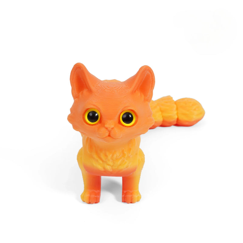 3D-Katzenfigur beweglich | 12/16 cm | Deko & Geschenkidee | Detailreich & flexibel