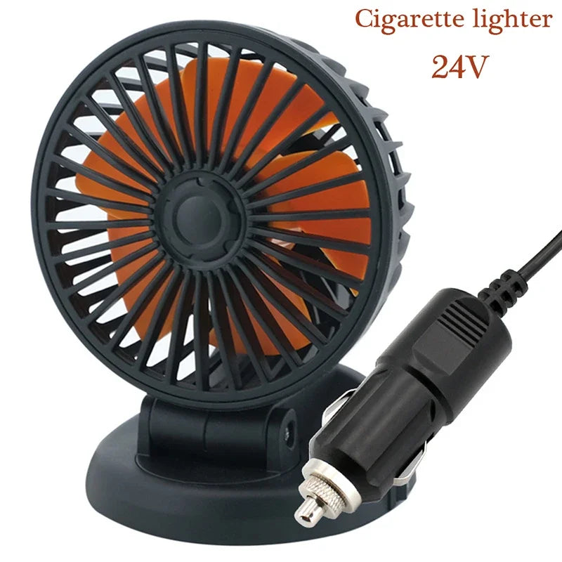 Ventoro Auto-Ventilator 12V/24V/5V | USB oder Zigarettenanzünder | Drehbar & Kompakt | Für PKW, LKW, SUV, Wohnmobil & Büro
