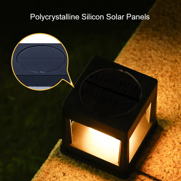 Solar Pfostenleuchte LumiPillar Eco | Wasserdicht & Kabellos | 8 Stunden Beleuchtung | Für Garten, Tore & Holzpfosten