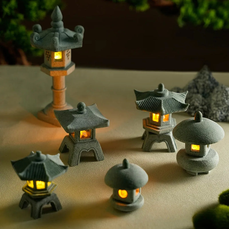 Mini-Pagode ZenStone | Sandstein-Dekoration | Für Garten, Bonsai & Zen-Oasen | Handgearbeitet