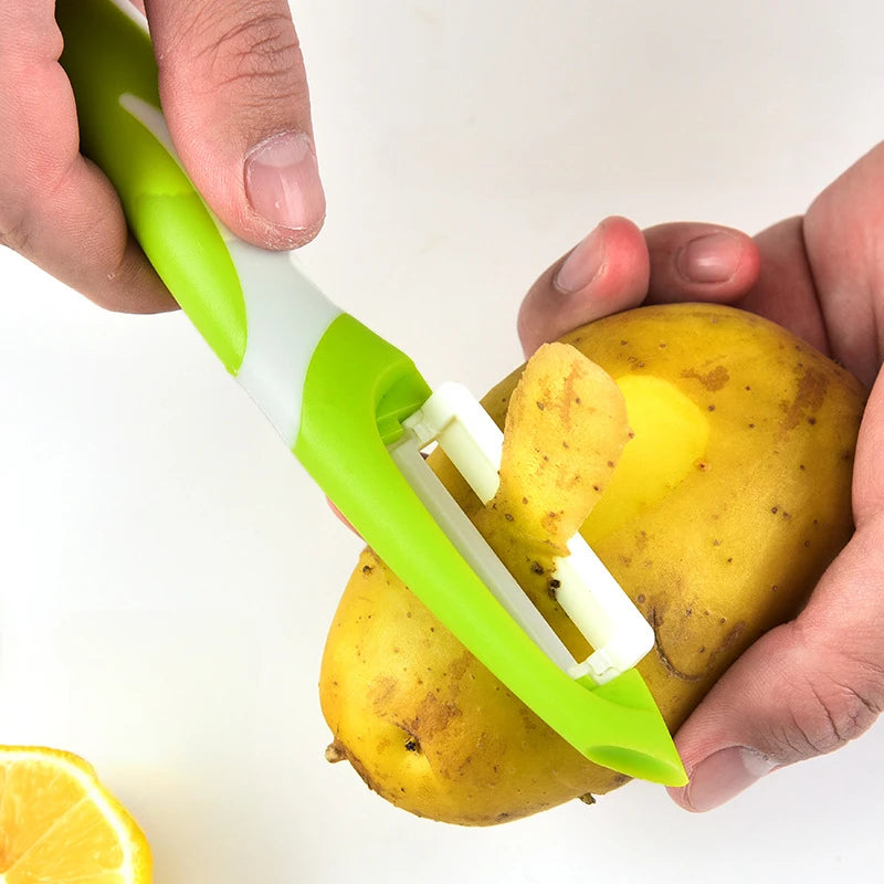 Peelino Gemüseschäler mit Edelstahlklinge & ergonomischem Griff | 18,3 × 2,4 cm | Für Obst & Gemüse | Spülmaschinengeeignet