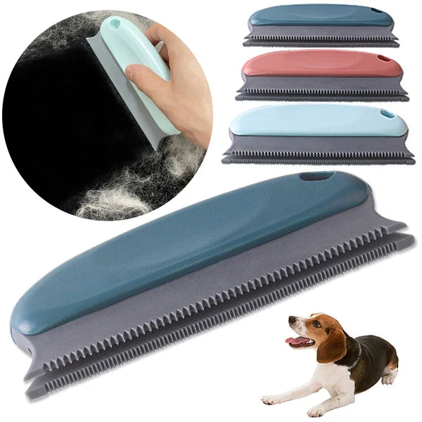 Fluffigob Fussel- & Tierhaarentferner Bürste | 2-in-1 Reinigung mit Doppel-Kammstruktur | Für Sofa, Kleidung, Teppich | 15 × 6 × 2 cm