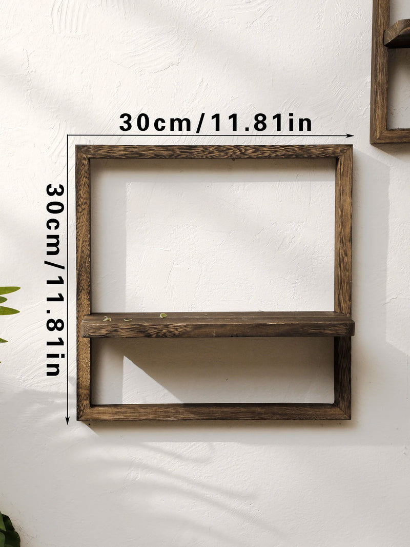 Rustora Wandregal | Schweberegal Massivholz | Rustikaler Boho-Stil | Platzsparende Wanddeko