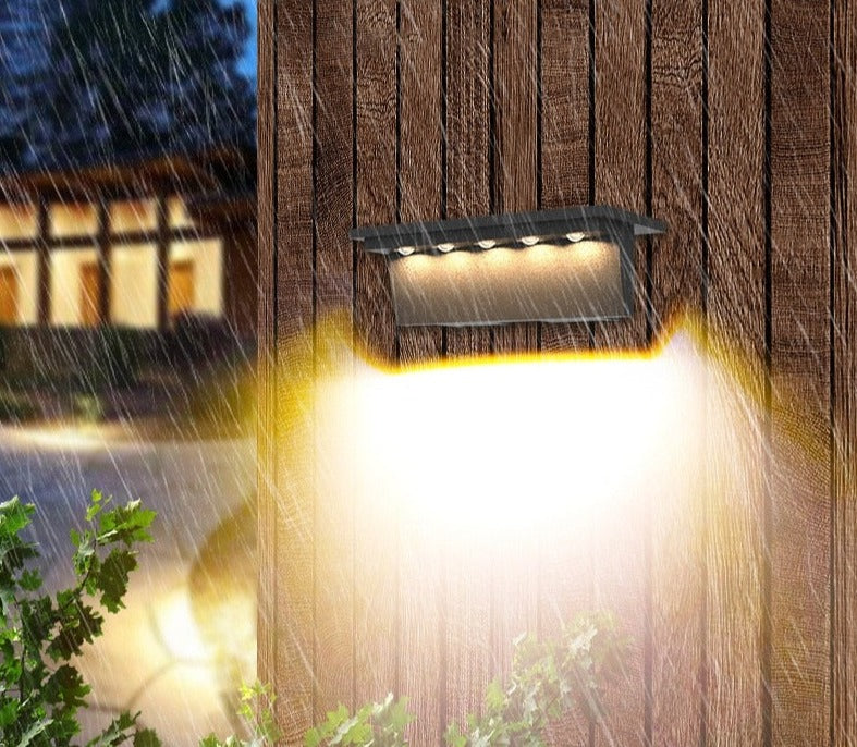 Lumivis Guard Solarleuchte Solar Wandleuchte mit Bewegungsmelder | Intelligente LED-Beleuchtung | IP65 Wetterfest | 6x11,9 cm
