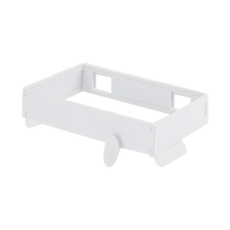 EcoFold Faltbarer Müllbeutelhalter | Kunststoff | Platzsparend & Stabil | 18,5×12,5×5,5 cm | Weiß/Grau