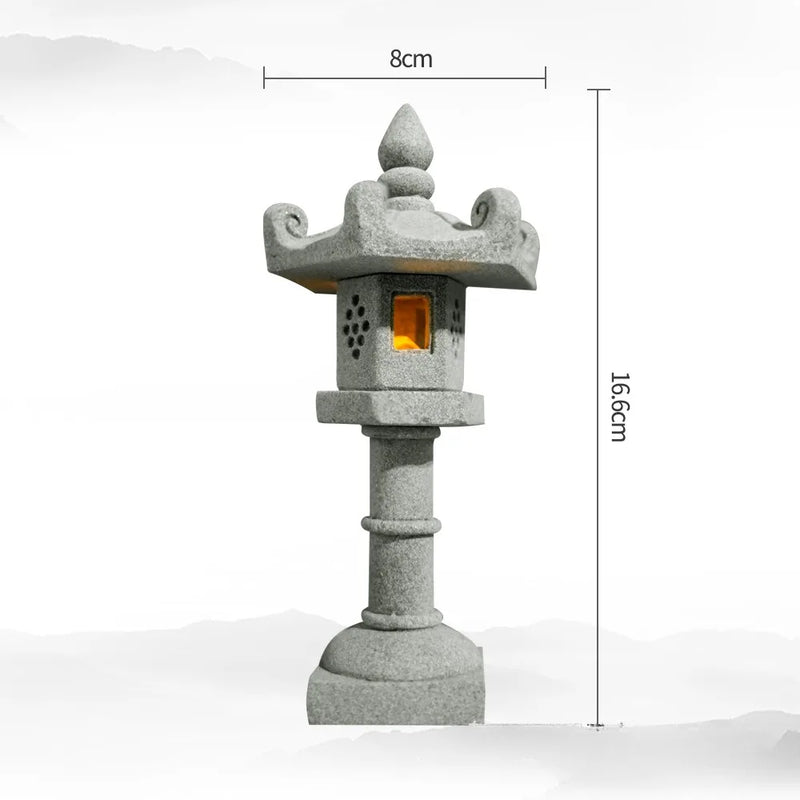 Mini-Pagode ZenStone | Sandstein-Dekoration | Für Garten, Bonsai & Zen-Oasen | Handgearbeitet