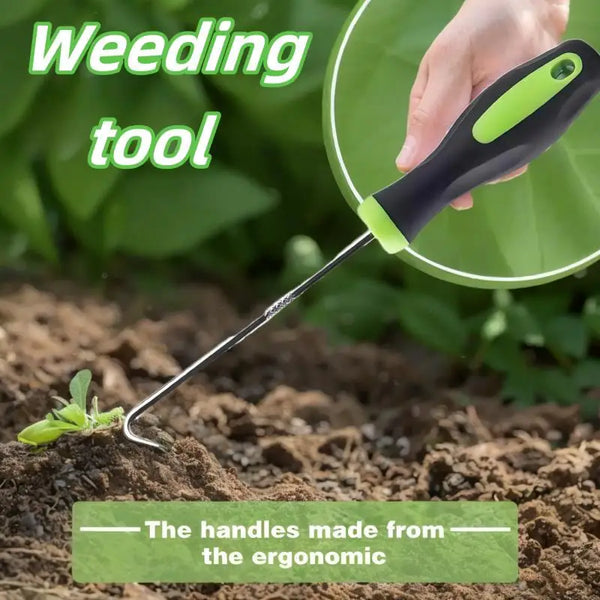 RootGrip Pro | Unkrautstecher mit Ergonomischem Griff | Für Rasen, Kies & Beete | Extra Robust