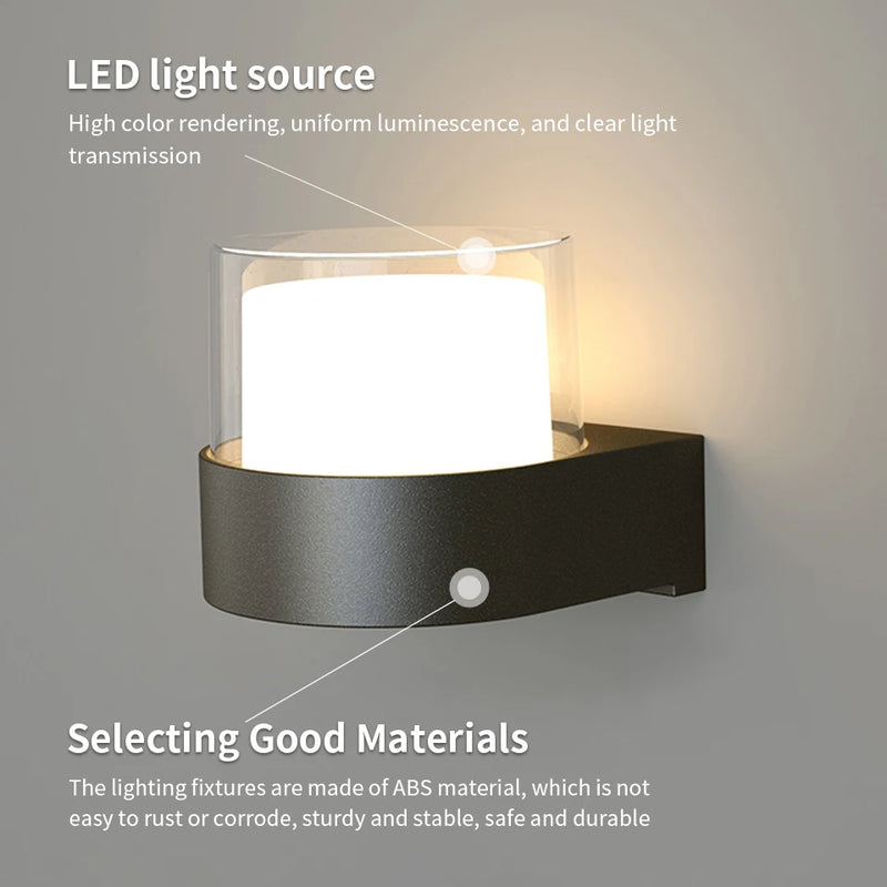 LED Außenwandleuchte AuroBeam | IP66 Wasserdicht | Bewegungsmelder & Dämmerungssensor | 6W / 12W