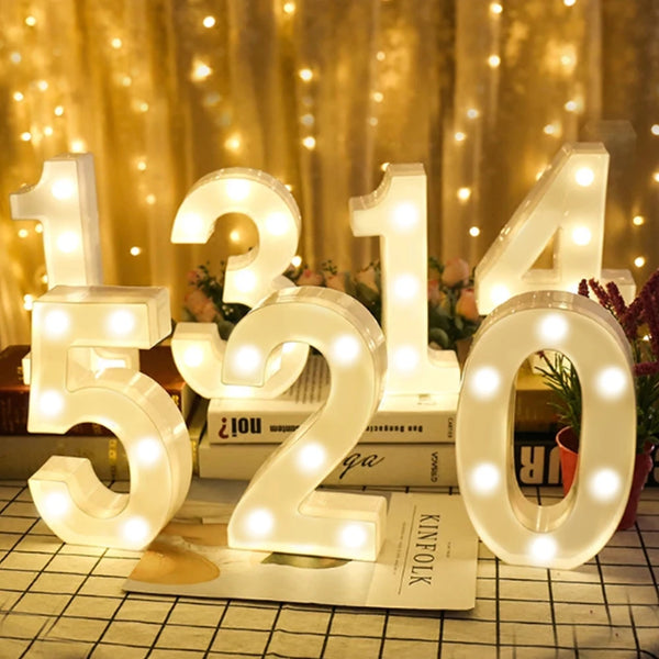 LED Buchstaben Lampe | Luminous Alphabet Light | Warmweiß & Batteriebetrieben | Hochzeit, Geburtstag & Partydeko