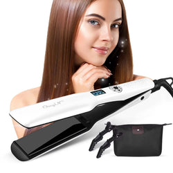 Titan-Glätteisen & Lockenstyler Silkion Pro | Nano-Titanplatten & LCD-Display | 45 cm | Für Glattes & Gewelltes Haar | Dual Voltage
