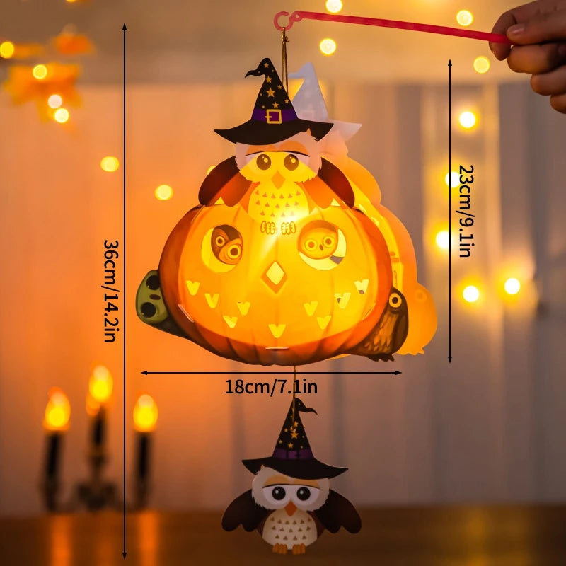 Halloween Laterne PumpkinGlow | DIY Kürbis-Laterne | Kinderfreundlich & Wiederverwendbar | 5,6 × 12,6 cm