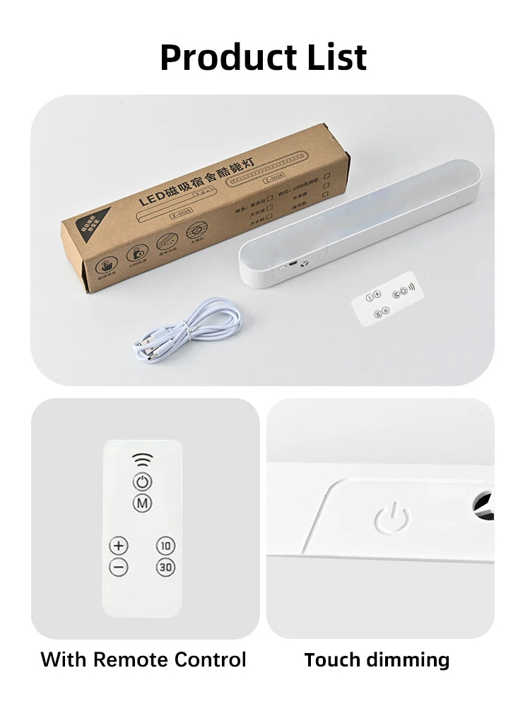 LED Nachtlicht Lunora | Dimmbar mit Fernbedienung | Magnetische Befestigung | Wiederaufladbar