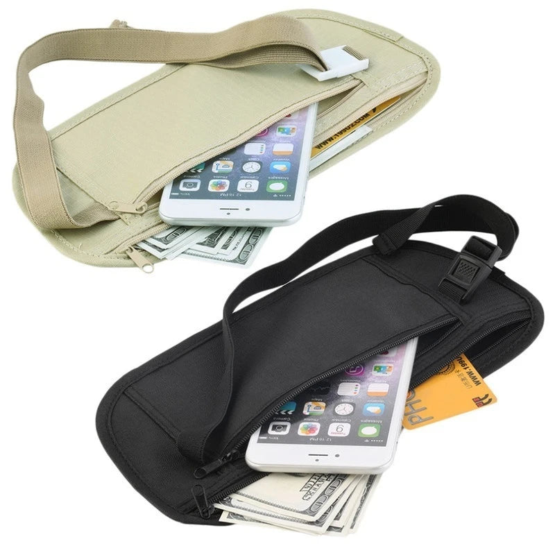 Reise-Gürteltasche SafePouch | Unsichtbare Bauchtasche für Reisepass & Geld | Flach & Sicher | 26×13 cm | Für Reisen & Sport