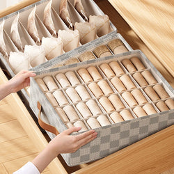 OrgaNest Schubladen Organizer Box | Für Unterwäsche & Socken | Faltbar & Platzsparend | Hochwertiges Polyester