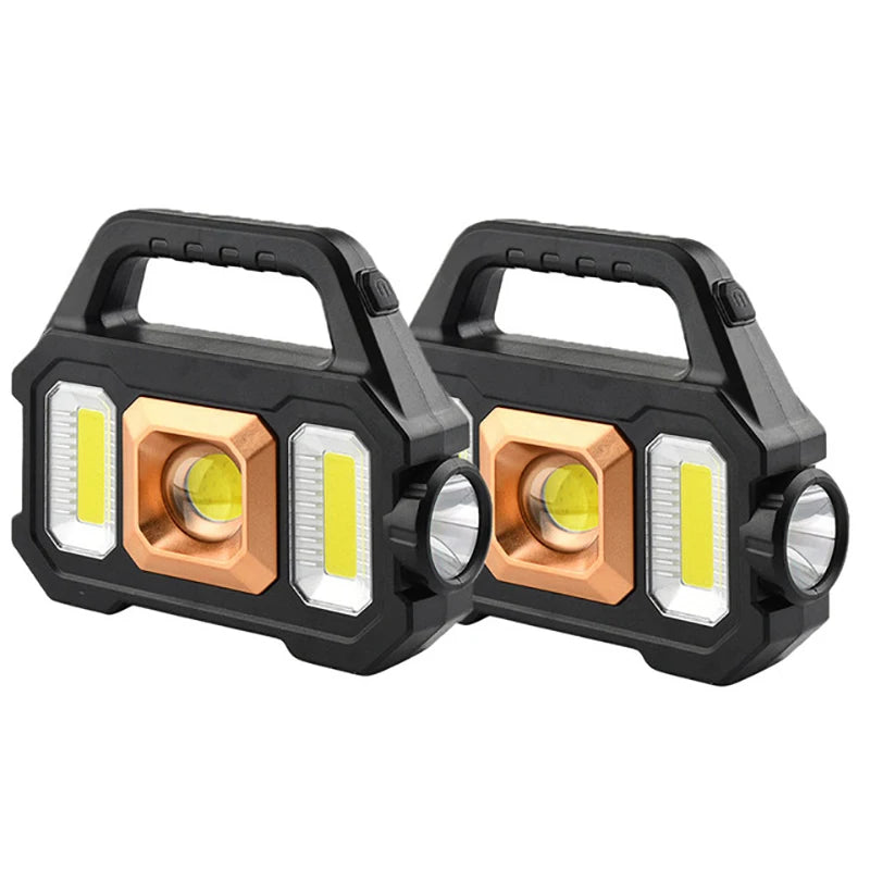 SolarTorch Pro 2205 | LED Suchscheinwerfer mit Solar- & USB-Ladung | 6 Lichtmodi | Powerbank-Funktion | Outdoor-Wasserdicht