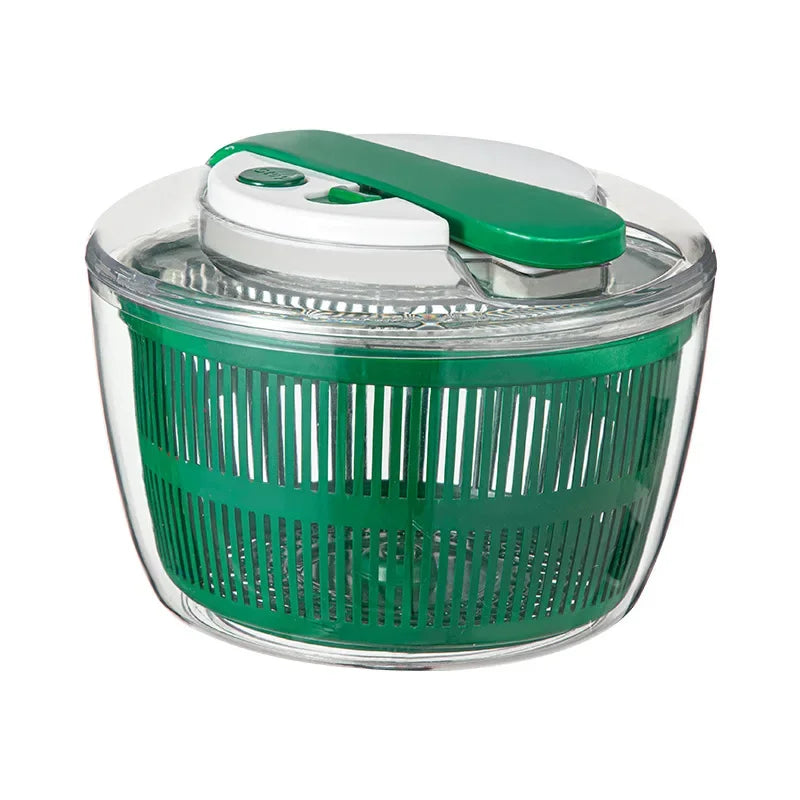 Salatschleuder Spinavera Pro | 3-in-1 Gemüsetrockner & Waschkörbchen | Hebeltechnik & Stopptaste | 21×16×15 cm