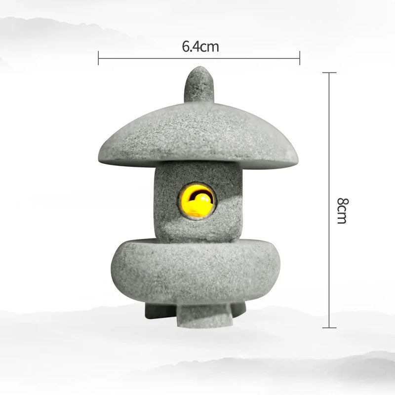 Mini-Pagode ZenStone | Sandstein-Dekoration | Für Garten, Bonsai & Zen-Oasen | Handgearbeitet
