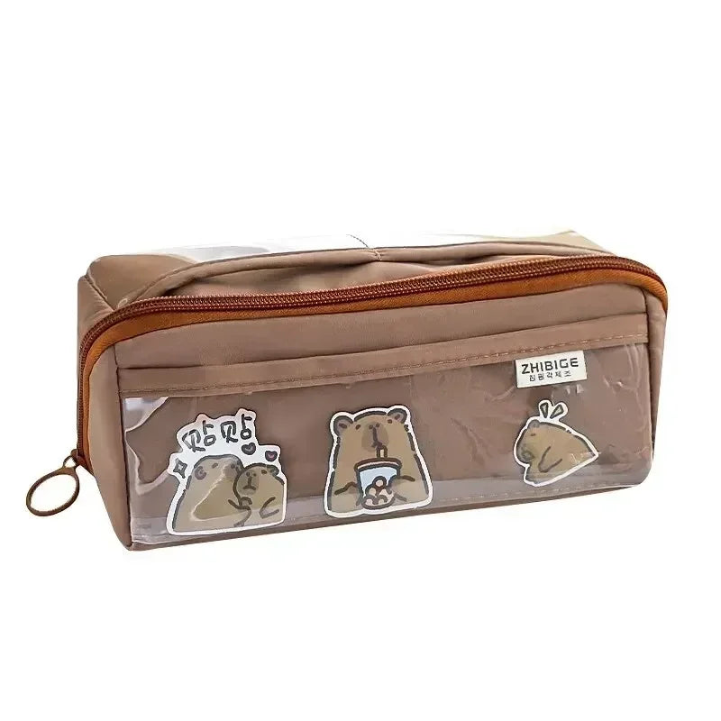 Federmäppchen KIDZORA CrystalBag | Transparent & Vielseitig | 10-Fächer Design | Große Kapazität für Schule & Freizeit