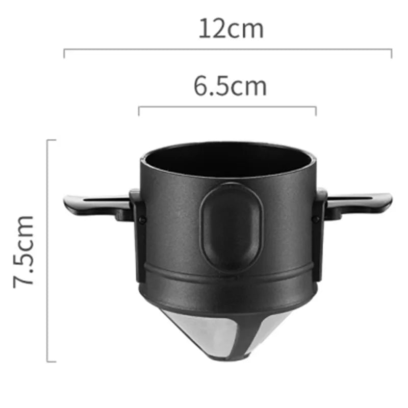 BrewViva Kaffee- & Teefilter Edelstahl | Wiederverwendbar & Tragbar | Für Becher & Kanne | 304er Edelstahl