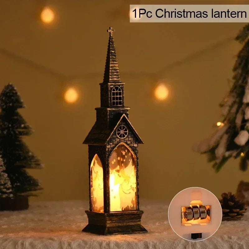 Lumora Festive | LED Weihnachtslaterne | Santa & Schneemann | Warmes Stimmungslicht | Tischdeko