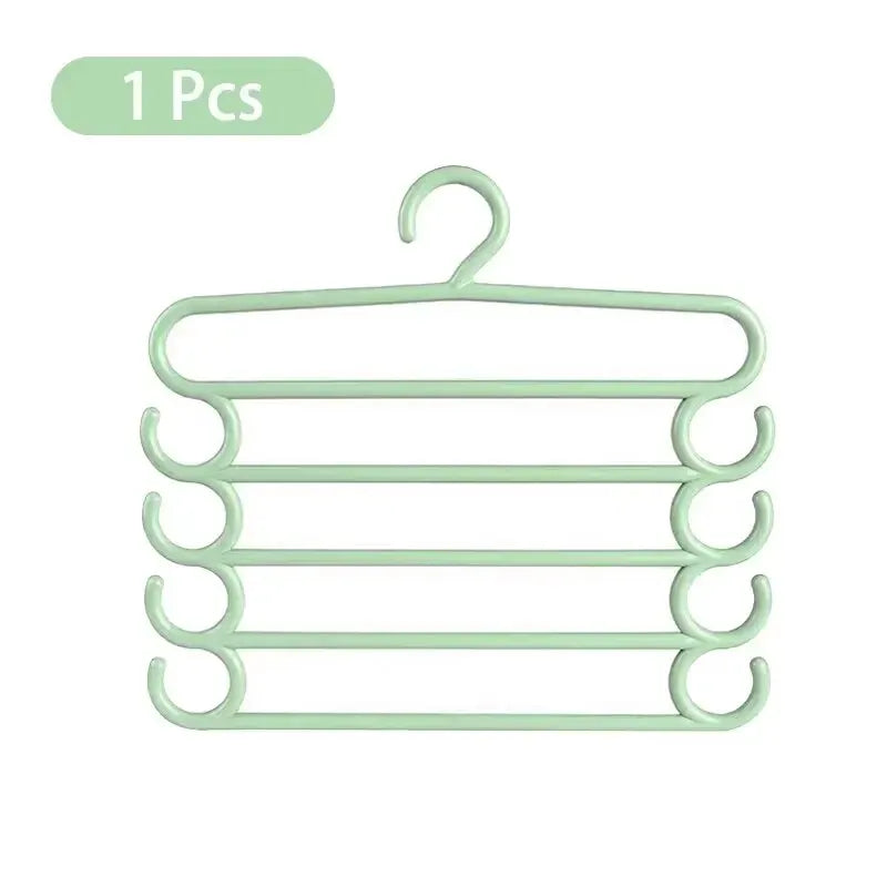 Mehrlagen-Hosenbügel ClosetEase FlexHang | 5-in-1 Hosenorganizer für platzsparende Kleiderschrankaufbewahrung | 37×33,5×1,5 cm