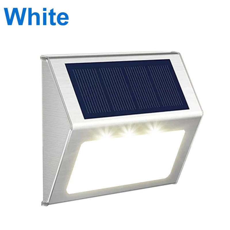 Lunettra Solar Stufenlicht Edelstahl | 3 LEDs | IP45 Wasserdicht | Umweltfreundlich & Korrosionsbeständig | Für Garten, Zaun & Wand