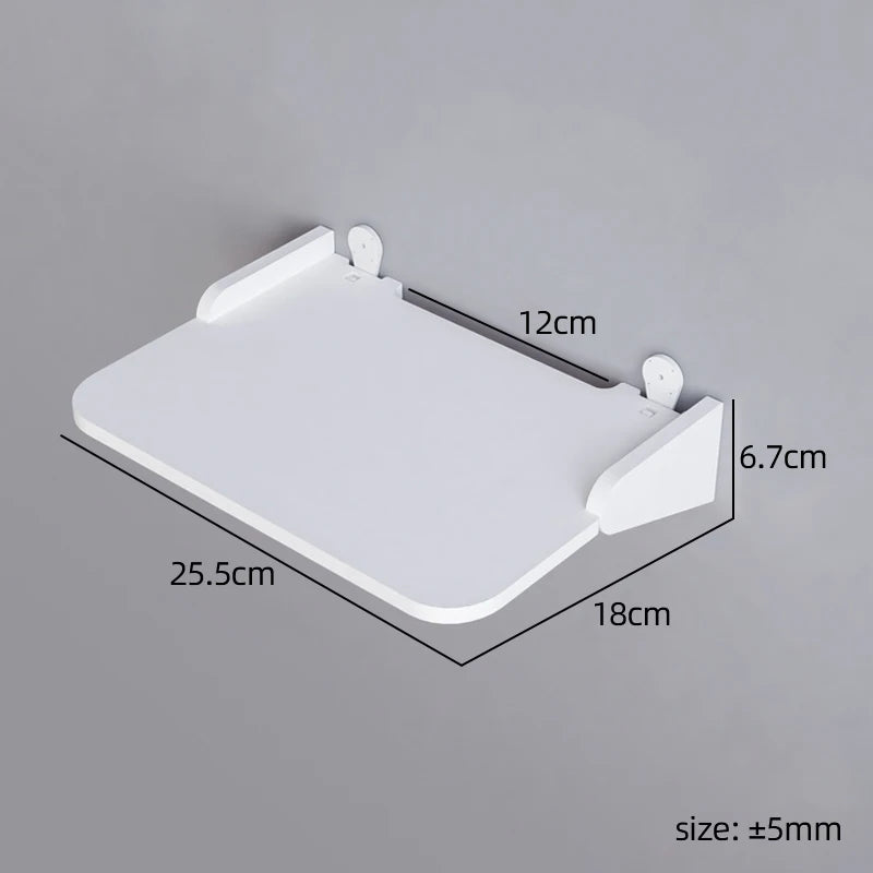WallEase Organizer | Schwebendes Wandregal ohne Bohren | Versteckter Halter für WLAN-Router, TV-Box & Zubehör | PVC, Weiß | 30 × 15 × 12 cm