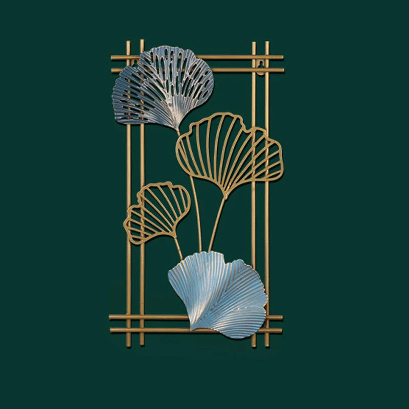 Wanddeko Metallblatt | Modernes Design | Handgefertigt | 25 × 45 cm