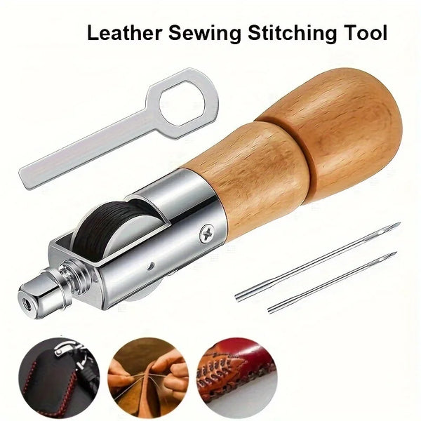 Leder Nähset | Handnähmaschine & Zubehör | Wachs­garn & Werkzeuge | Für Lederhandwerk & Reparaturen