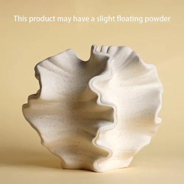 Nordora | Keramikvase Coral | Minimalistisches Design | Nordische Wohnkultur in Beige