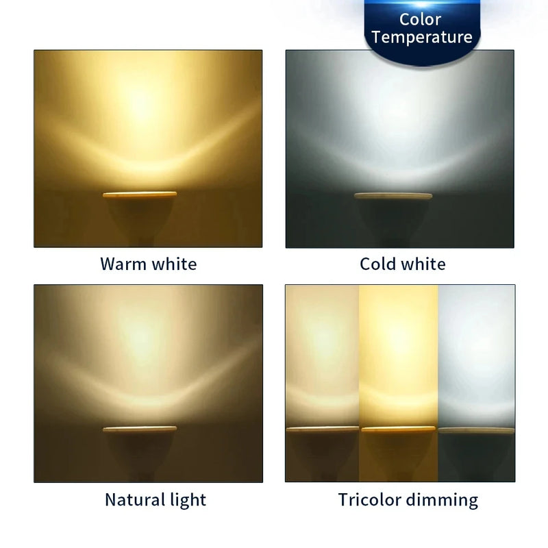 LED-Strahler Glimora GU10 | 3W/6W/9W/12W | Energieeffizient & langlebig | 3-Farb-Dimmung | 220V