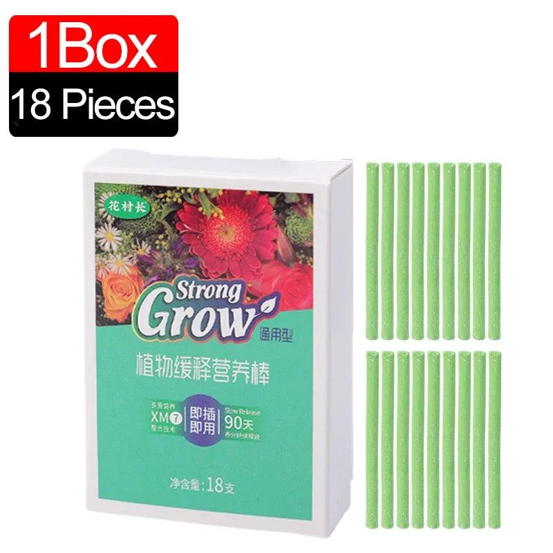 GrowLeaf Sticks | Pflanzendünger-Stäbchen für Topf- & Zimmerpflanzen | 7 cm | Für Anfänger & Profis | 18 Stück
